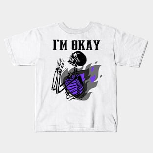 Skeleton being okay Kids T-Shirt